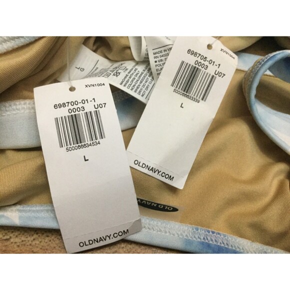 Old Navy Bikini 2 piece Swim Suit~Blue/Stars~Padded~size Girls L Large~NEW! NWT - Picture 4 of 5